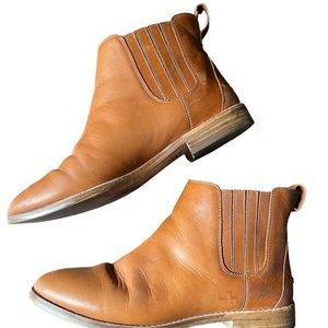 Madewell Sherpa Lined Leather slip On Ankle Boots